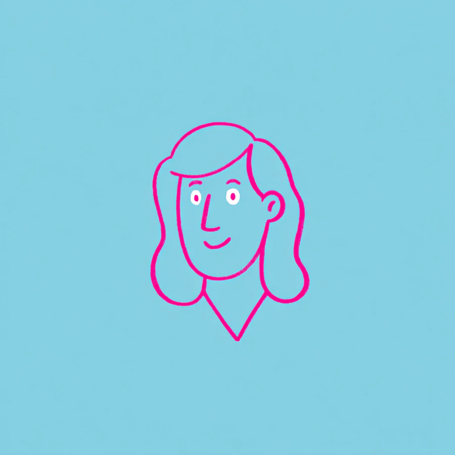 Minimalist Cartoon Portrait