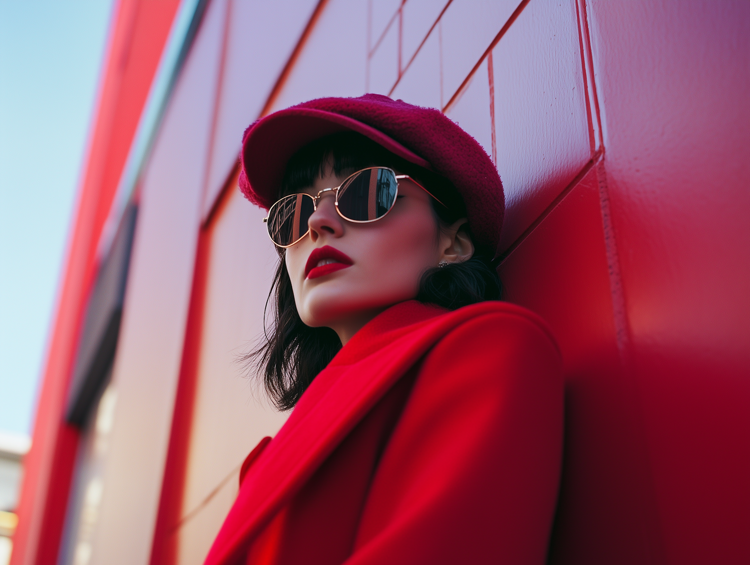 Stylish Woman in Red