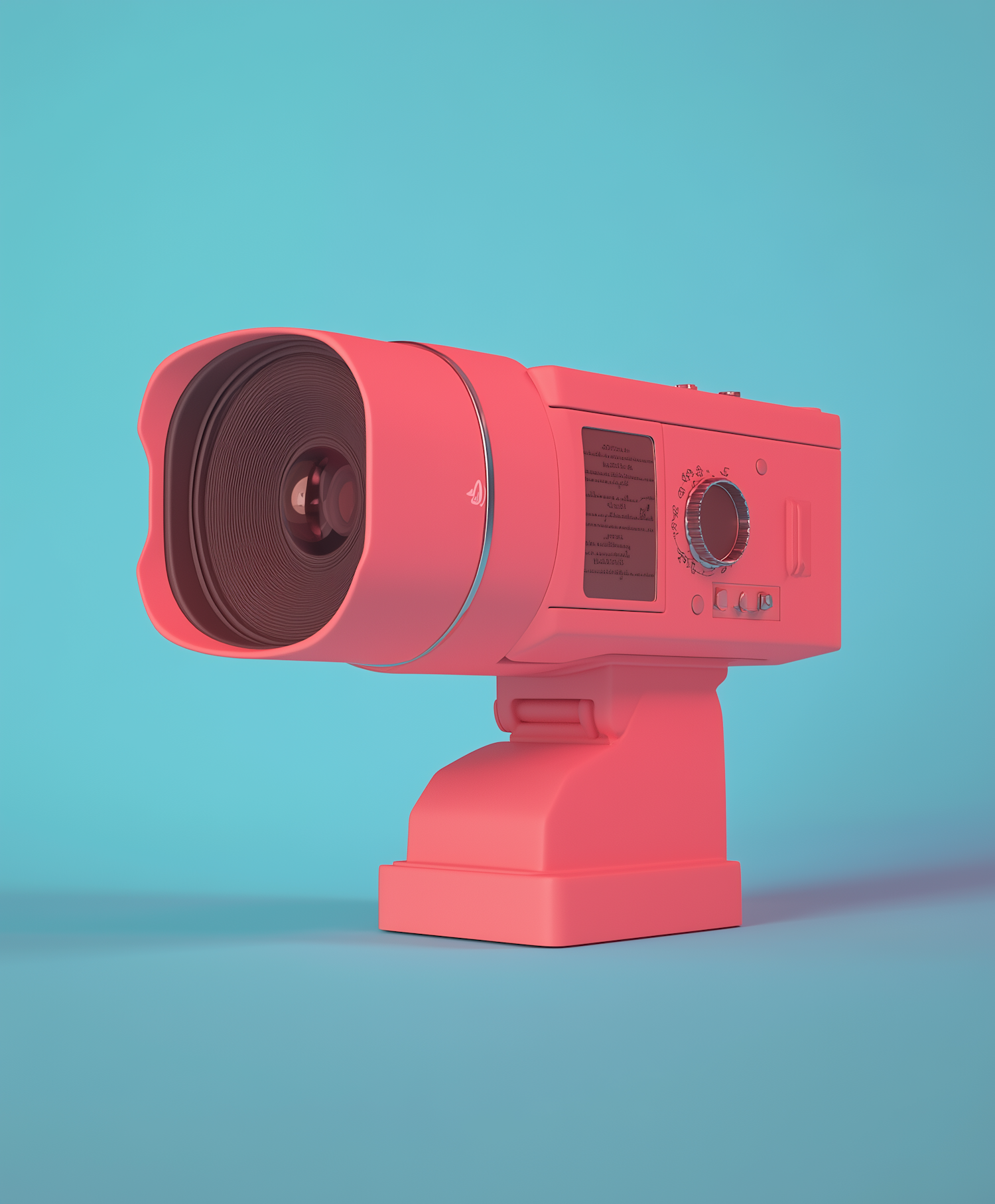 Oversized Pink Camera Art