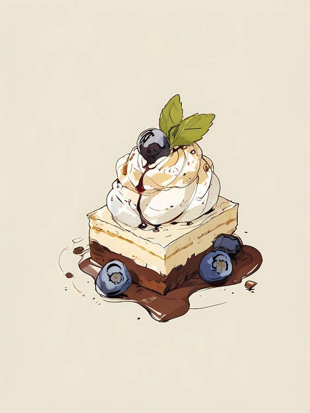 Layered Dessert Illustration