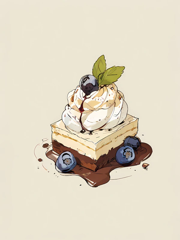 Layered Dessert Illustration