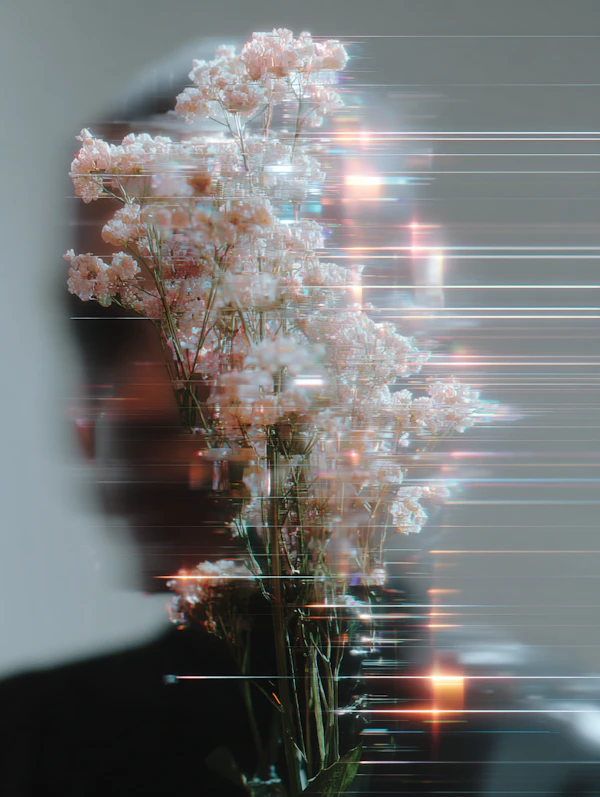 Glitched Floral Aesthetic
