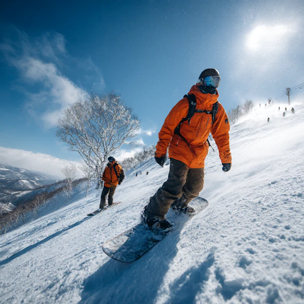Snowboarders in Action