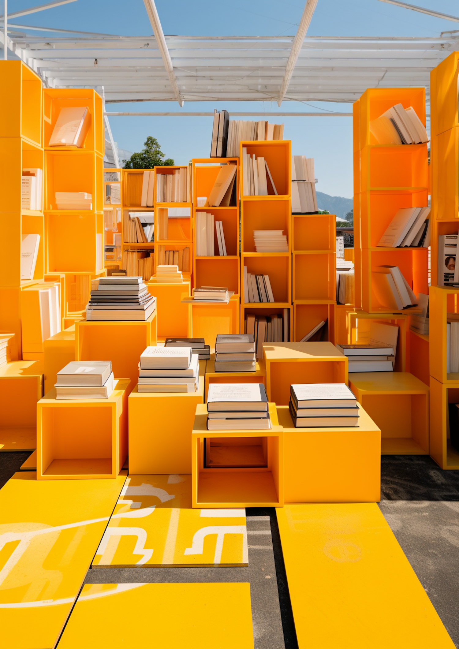 Orange Array of Literary Display