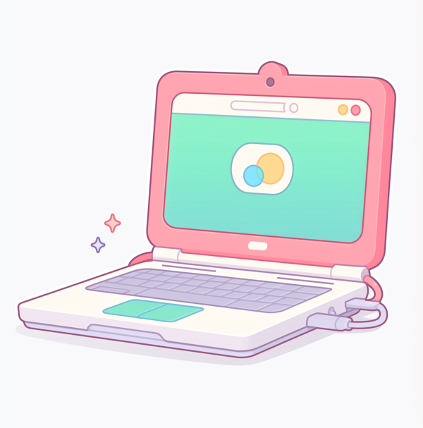 Stylized Laptop Illustration