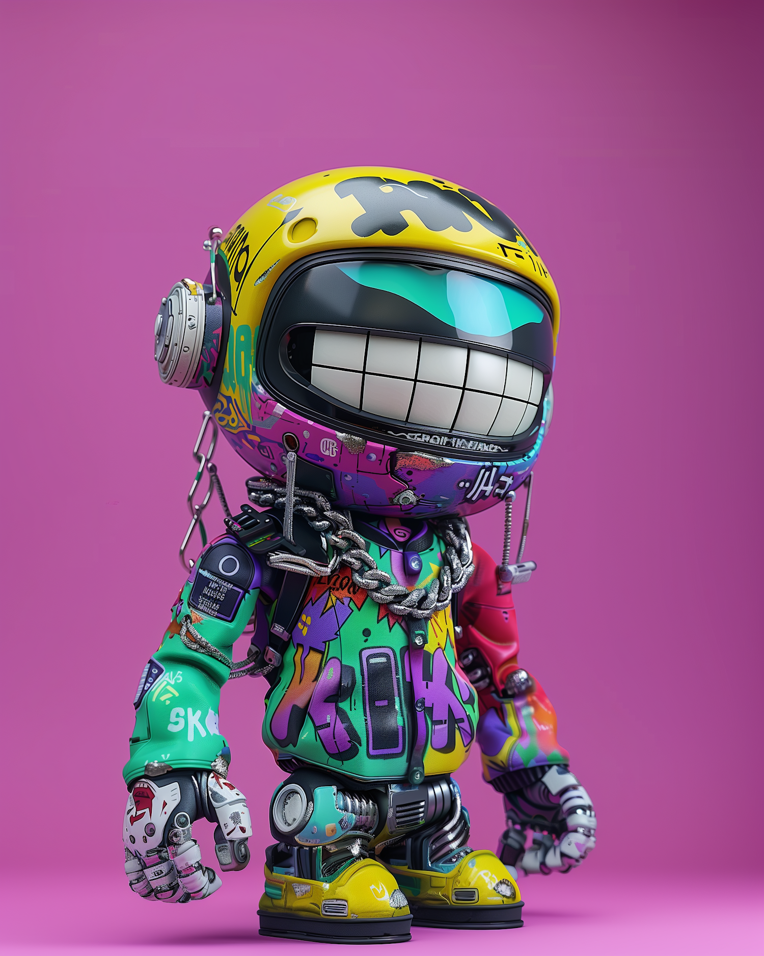 Stylized Graffiti-Inspired Robot