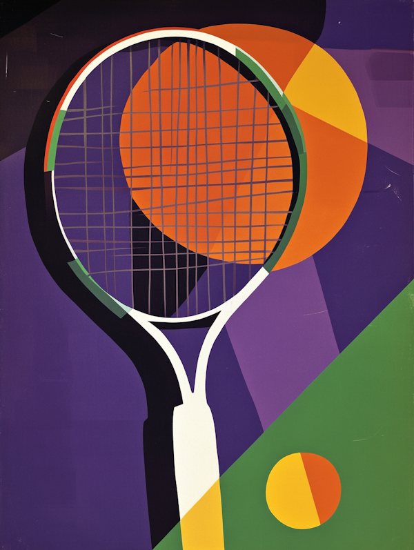 Abstract Tennis Illustration