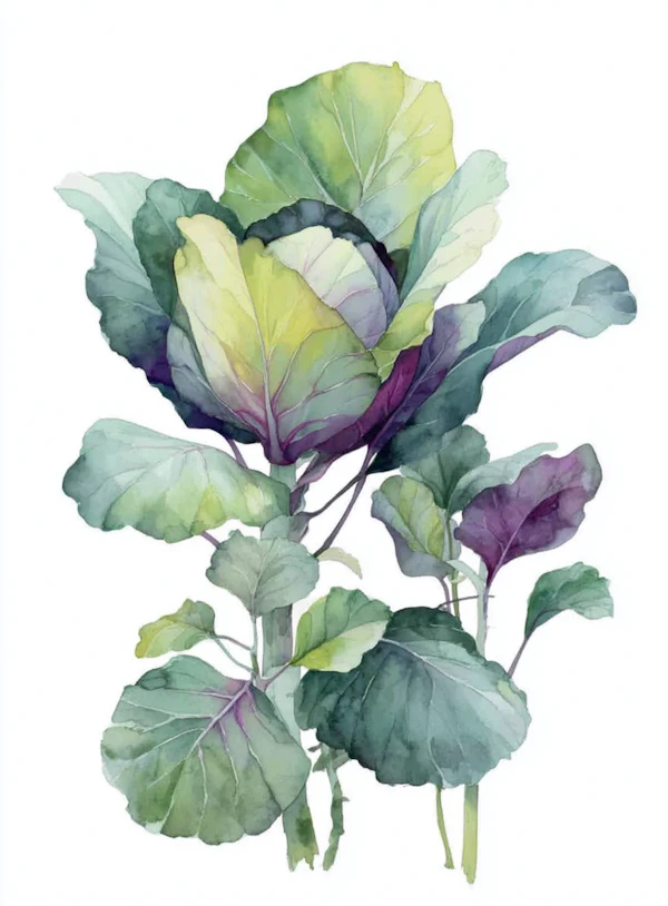 Watercolor Leafy Plant