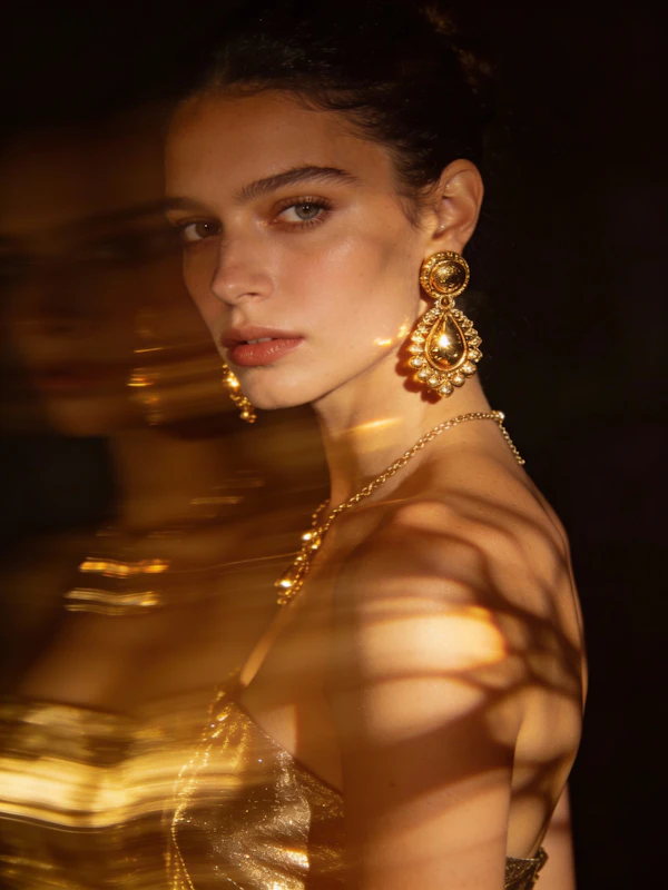 Golden Elegance Portrait