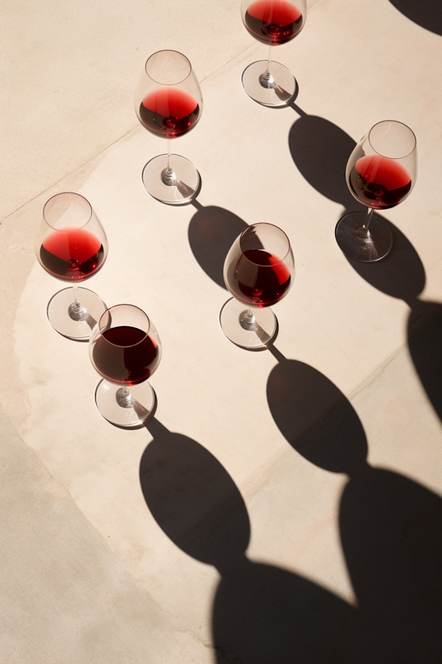 Sunlit Serenade of Wine Glasses