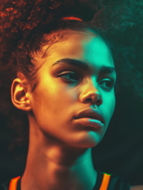 Neon Glow Portrait