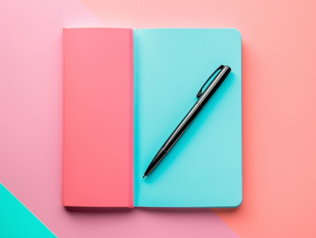 Minimalistic Notebook and Pen