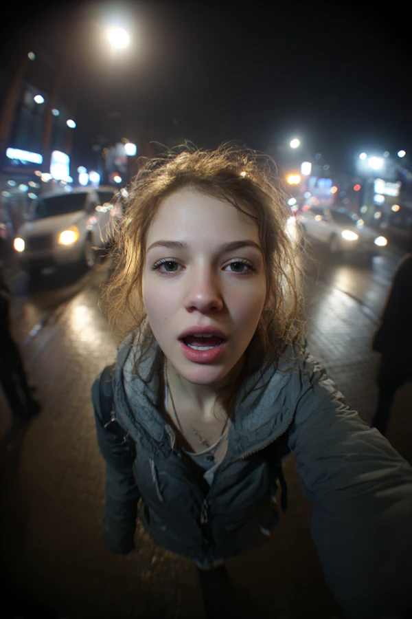 Nighttime City Portrait