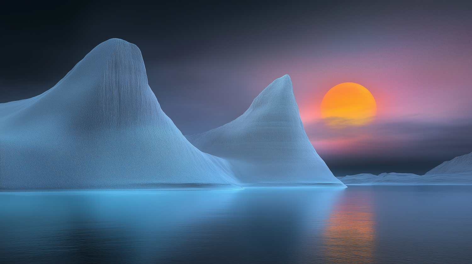 Polar Sunset Serenity