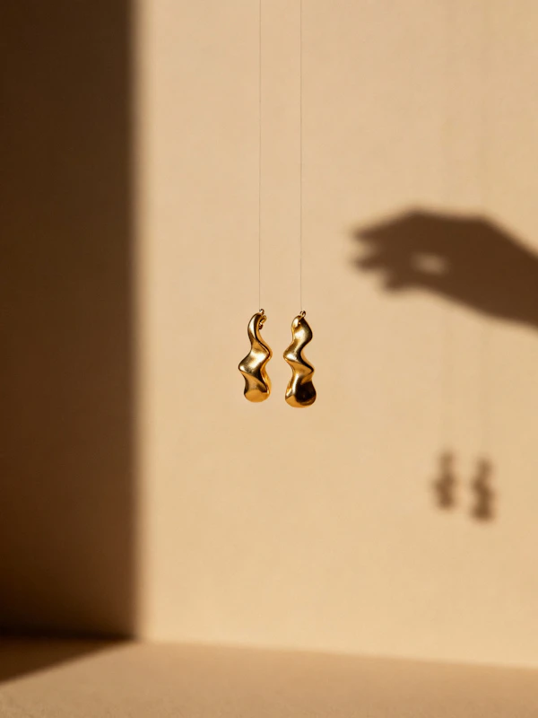 Golden Earrings Display