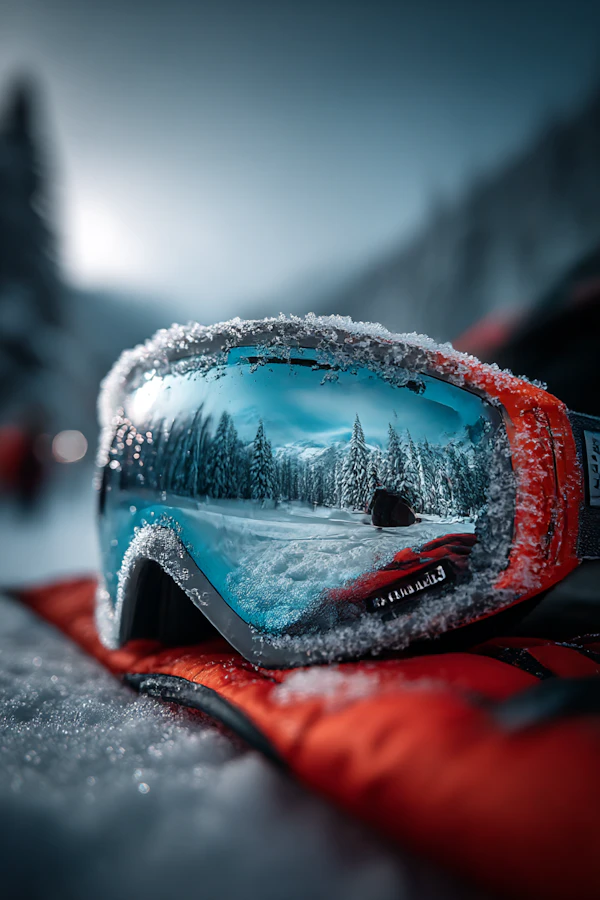 Ski Goggles in Snow