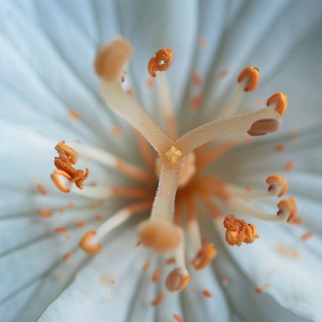 Close-Up of Flower's Reproductive Parts