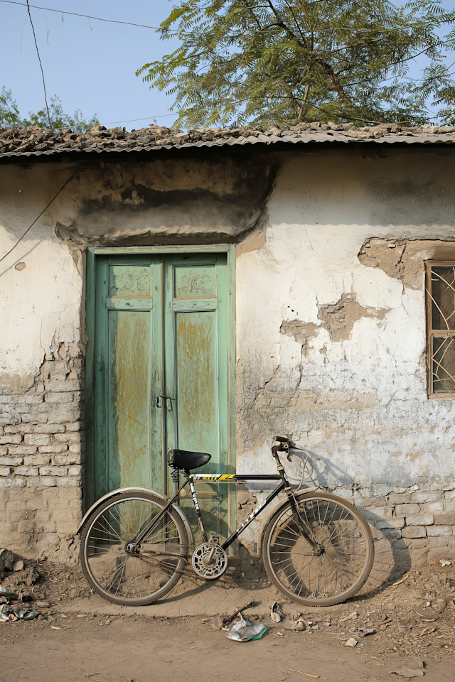 The Time-Worn Edifice with the Faded Green Door