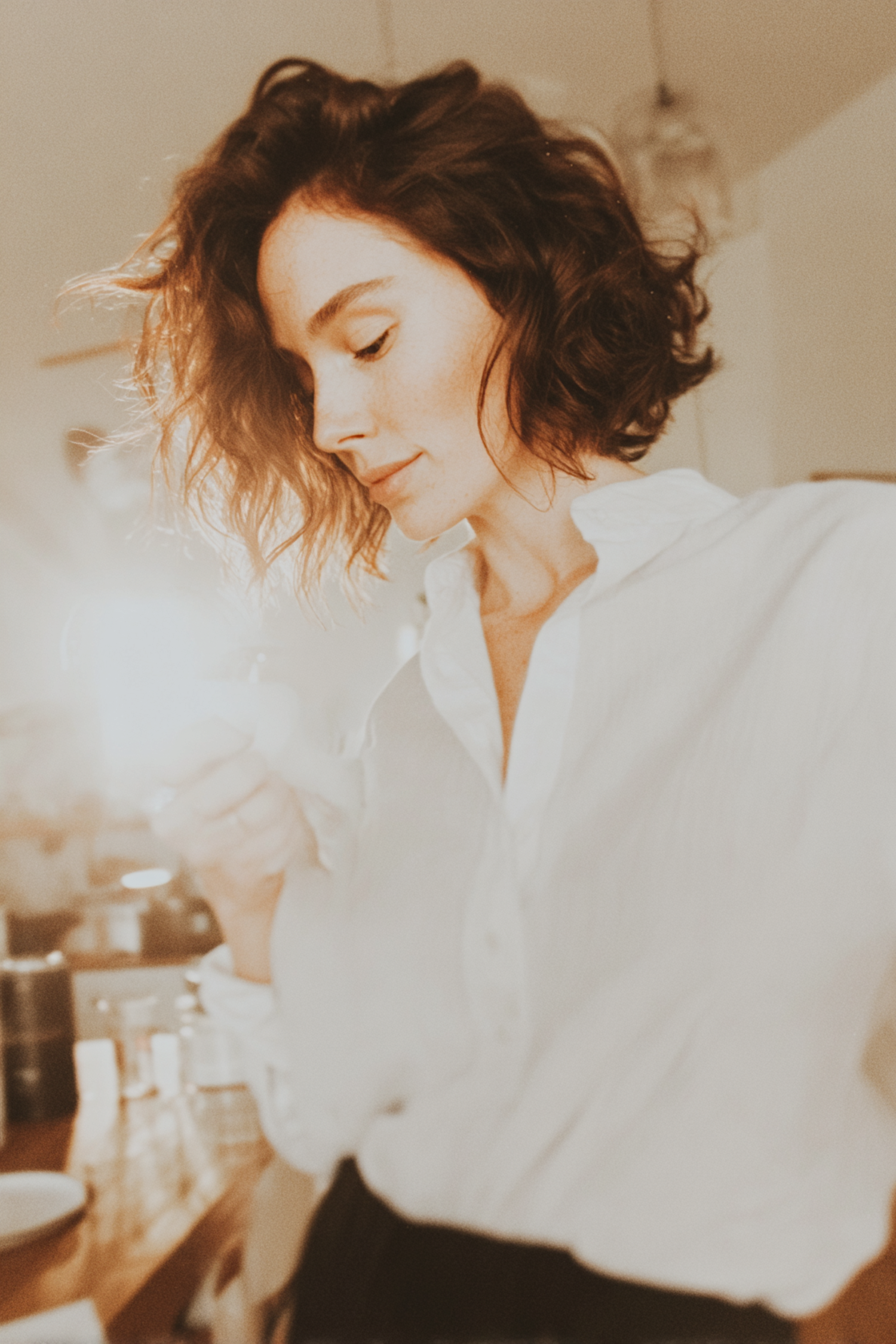 Contemplative Woman Indoors