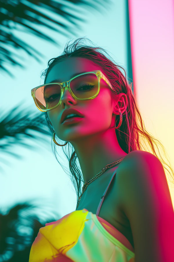 Neon Aesthetic Portrait