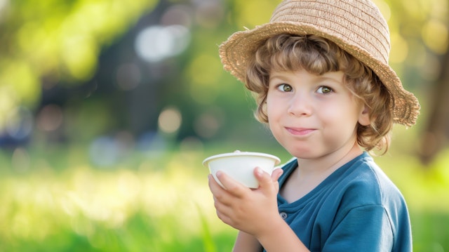 Joyful Young Boy in Nature