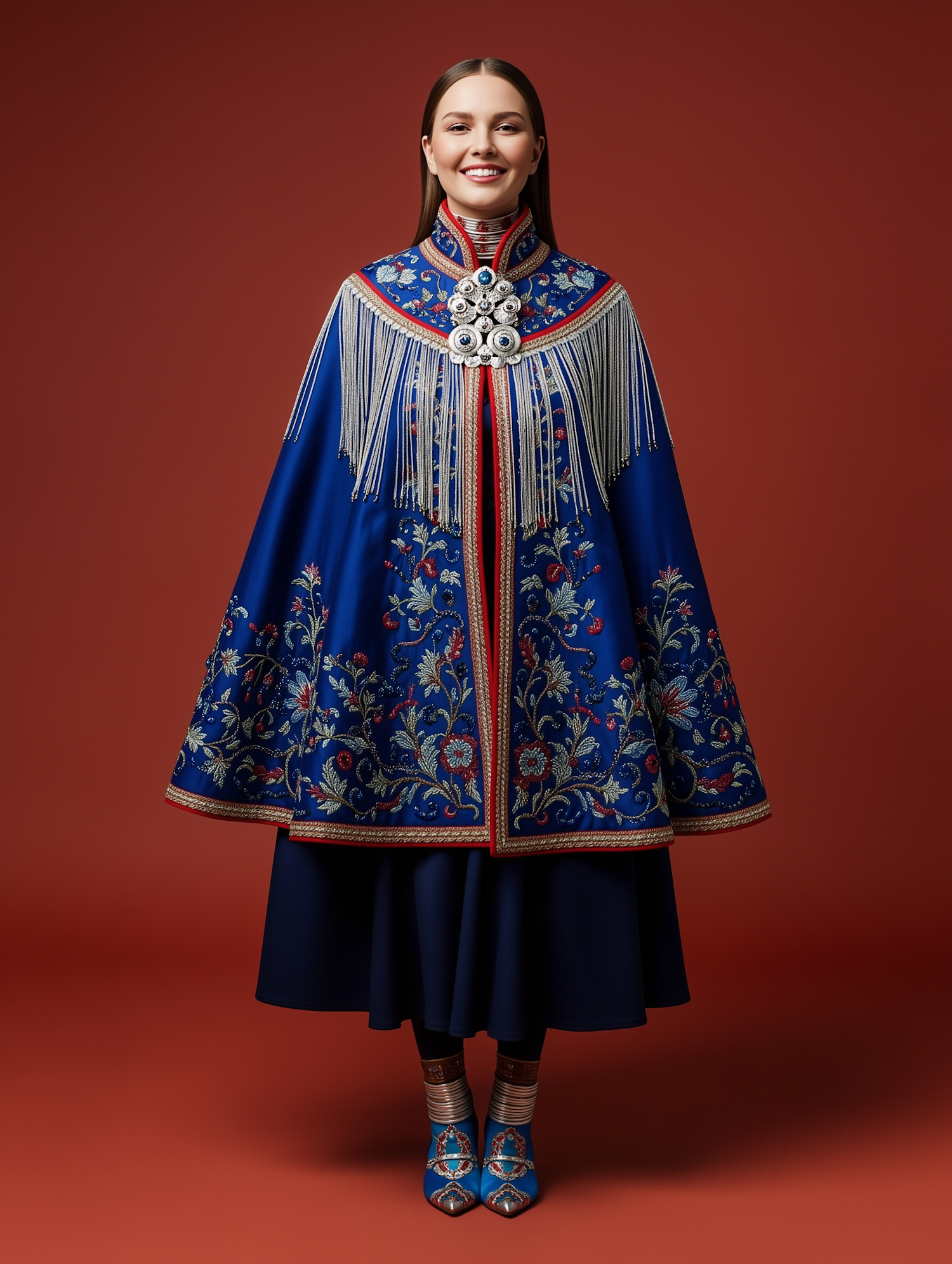 Elegant Embroidered Cape