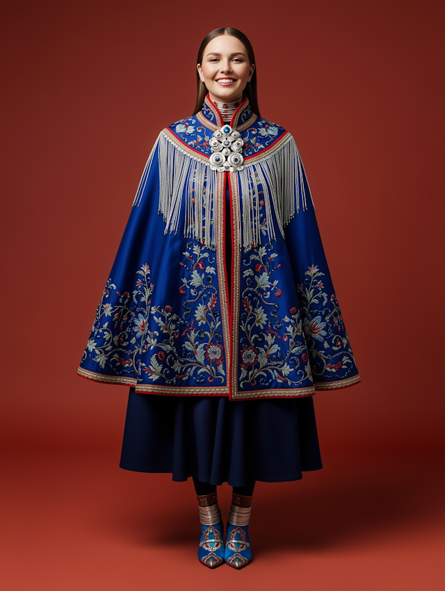 Elegant Embroidered Cape