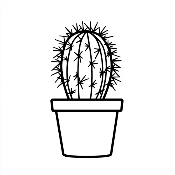 Minimalist Cactus Art