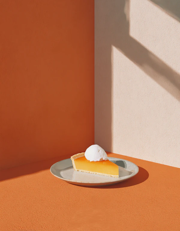 Orange Tart on Plate