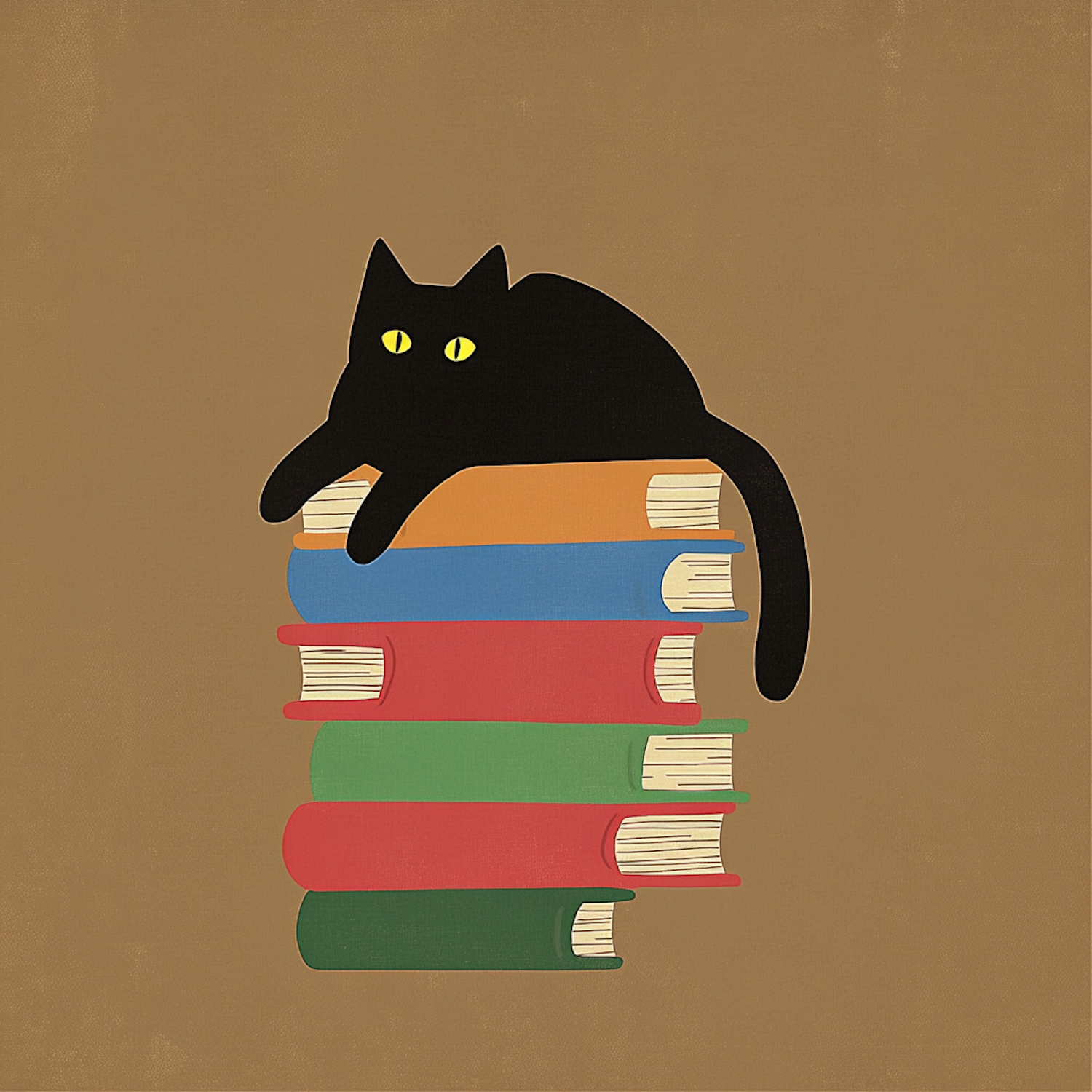 Cozy Cat on Books