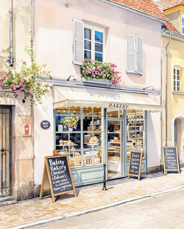 Quaint Bakery Storefront