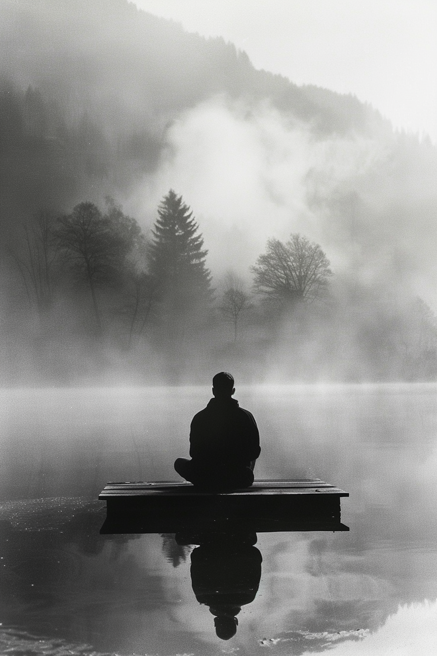 Solitude on the Misty Lake