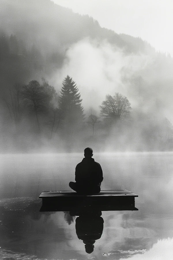 Solitude on the Misty Lake