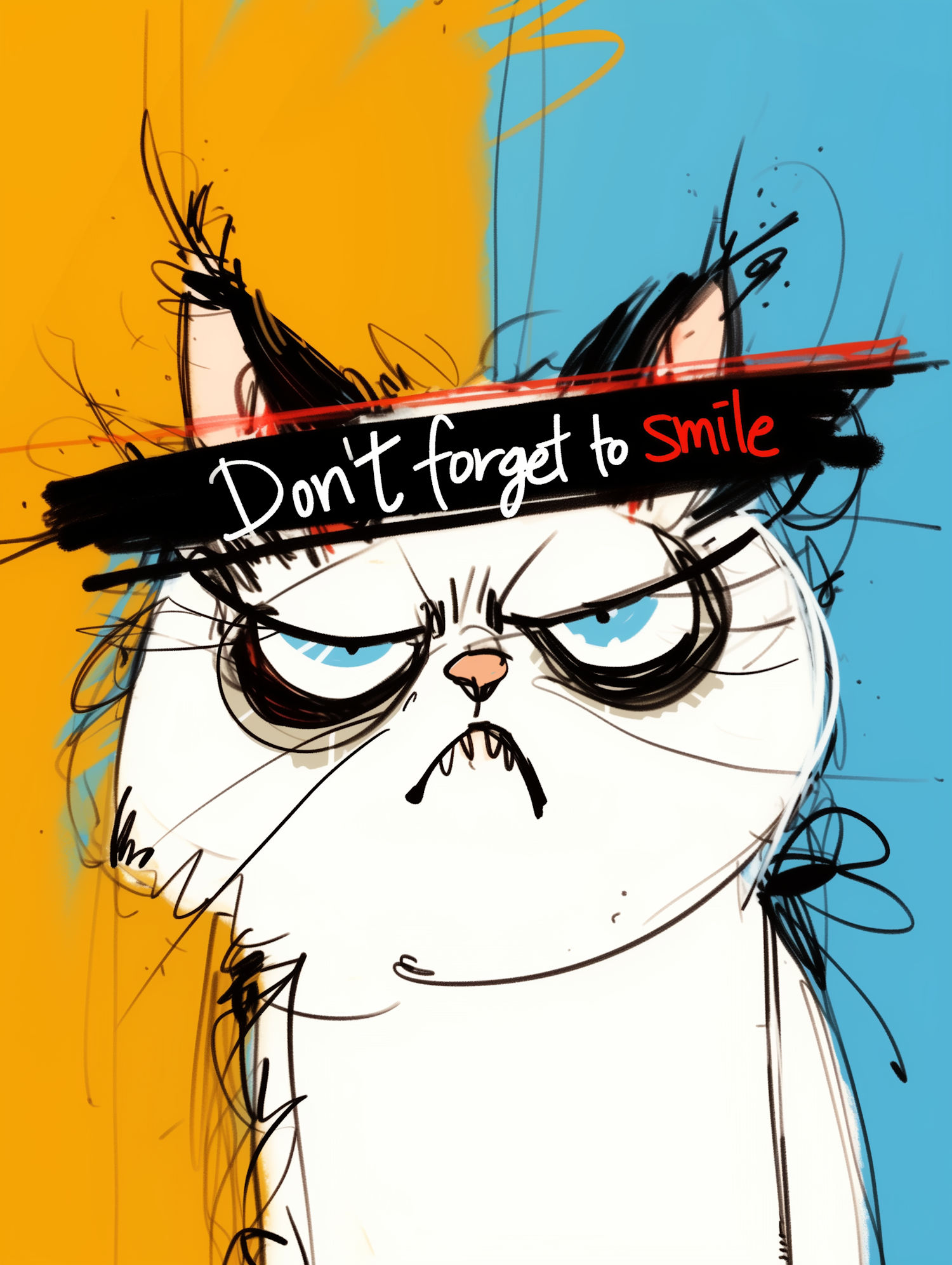 Grumpy Cat Illustration