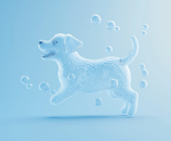 Bubble Structure Dog Art