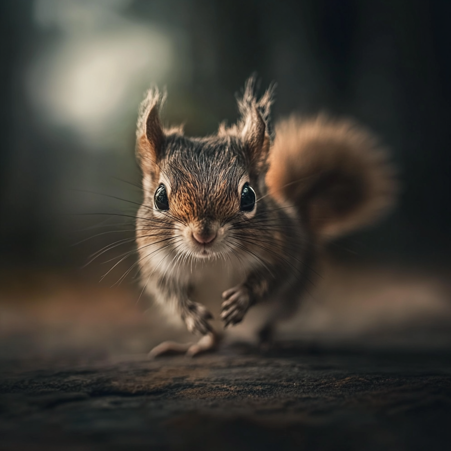 Dynamic Squirrel Close-Up