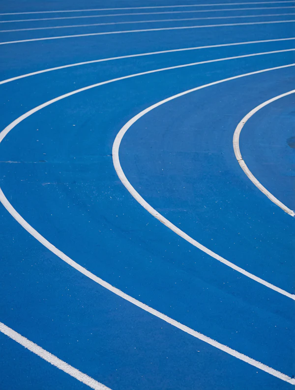 Blue Running Track