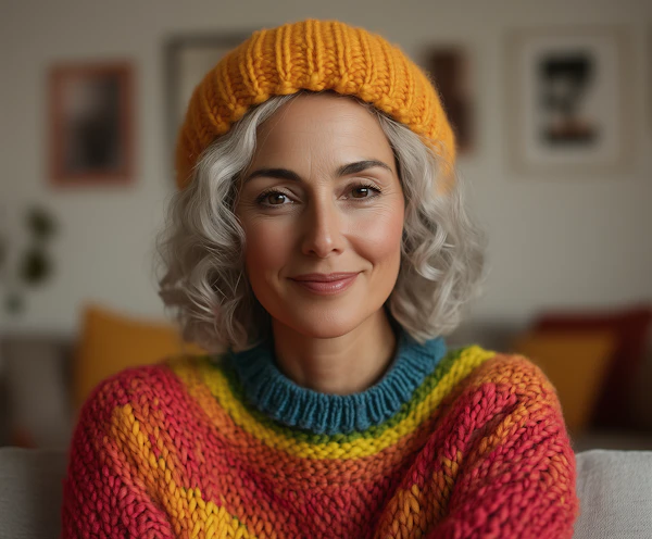 Serene Confidence in Knitwear
