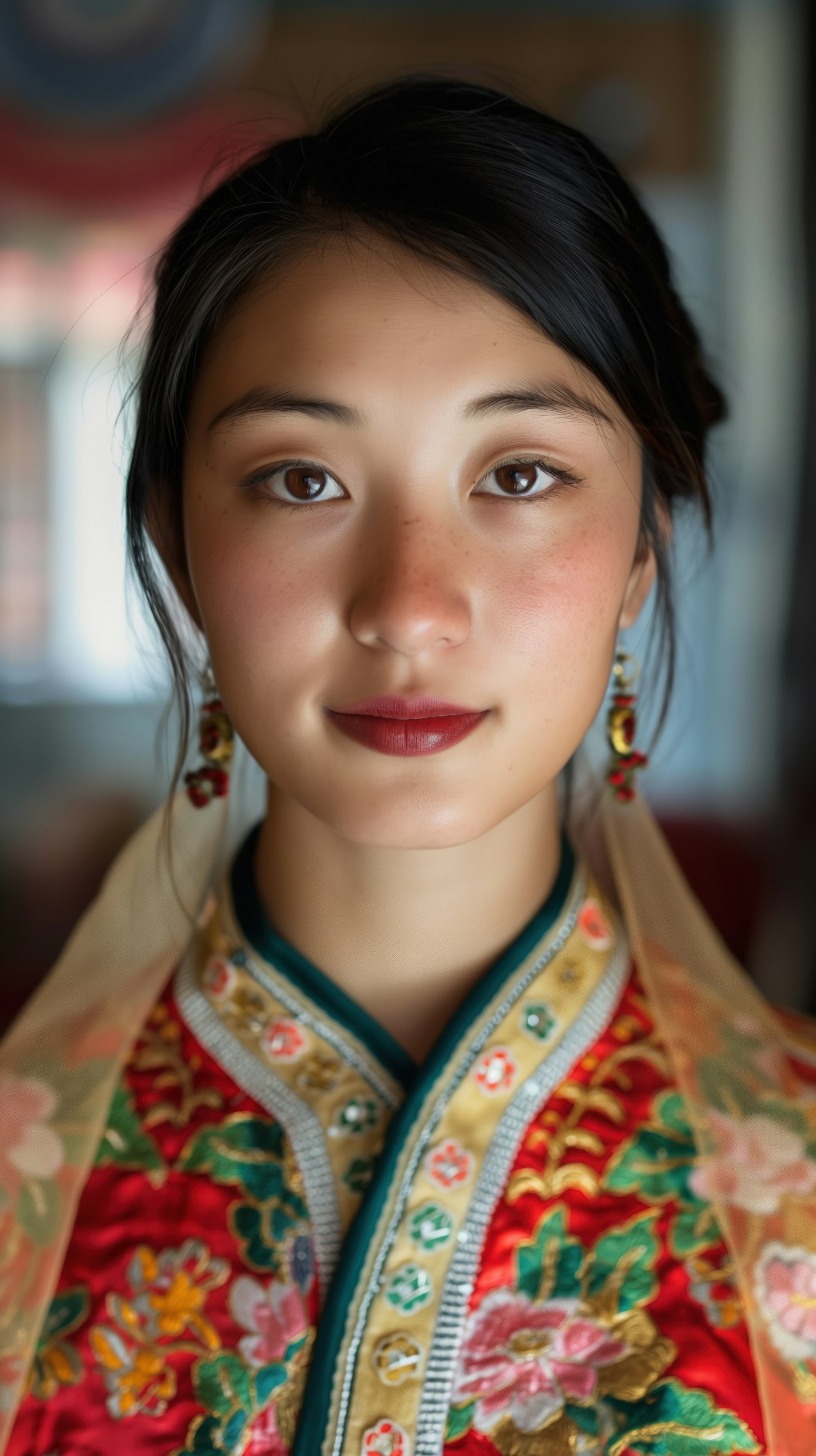 Portrait of Woman in Traditional Attire