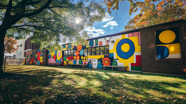 Colorful Building Mural