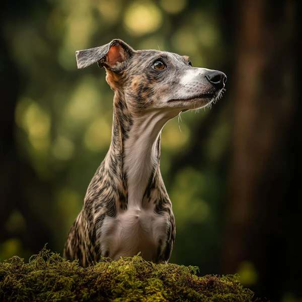 Brindle Greyhound Portrait