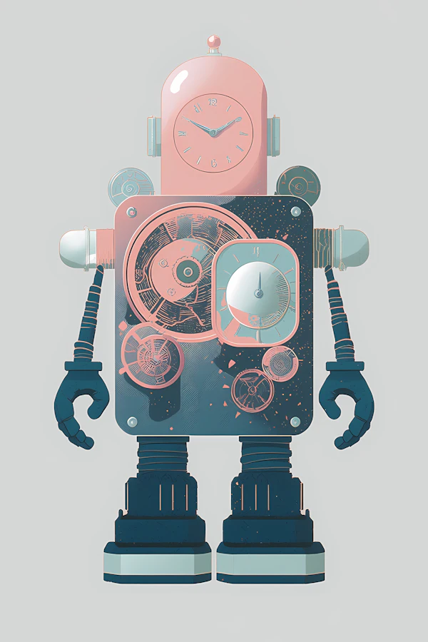 Retro Robot Illustration