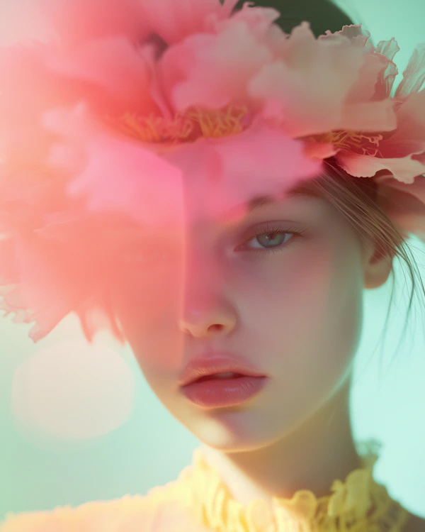 Serene Floral Portrait