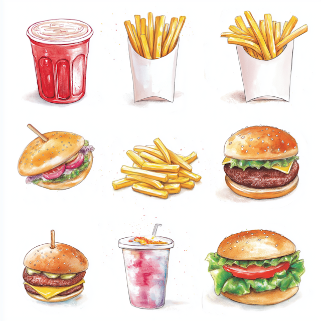 Fast Food Illustration