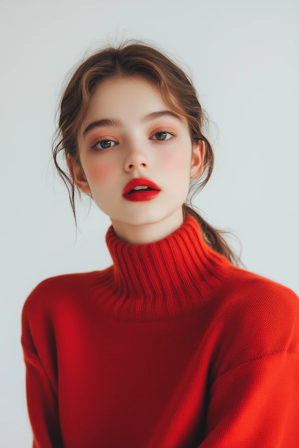 Woman in Red Sweater