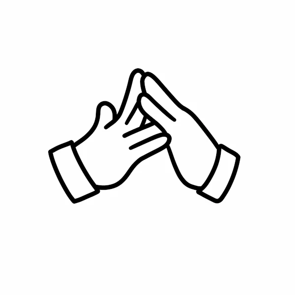 Hands in Triangle Pose