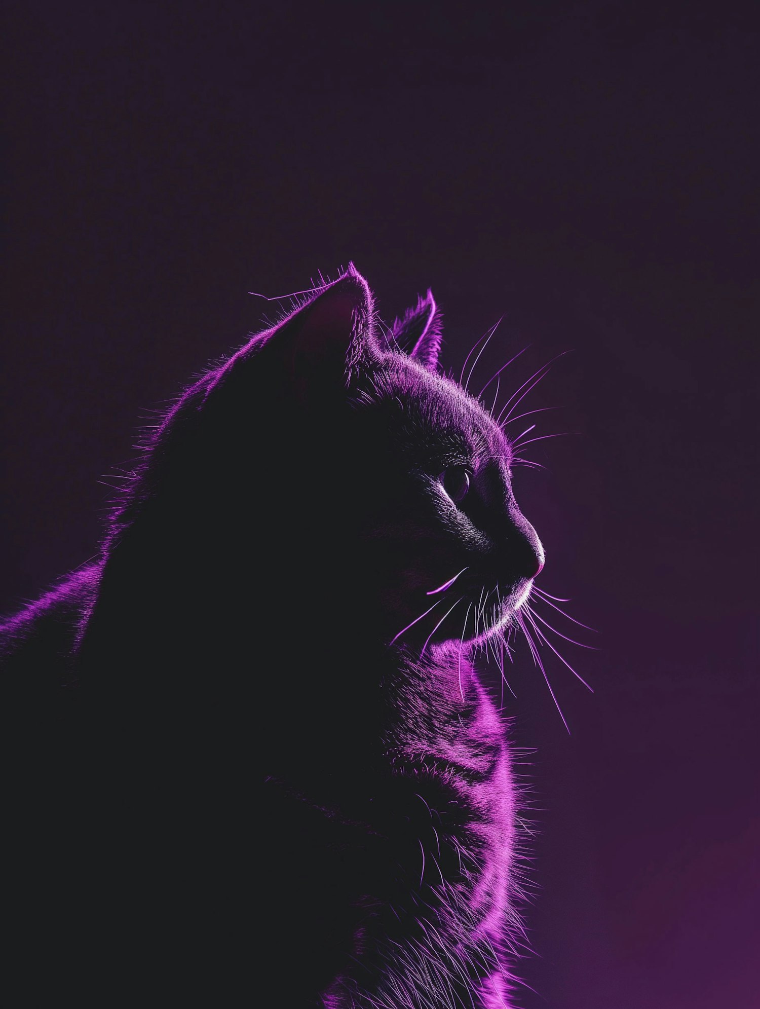 Majestic Purple Glow Cat