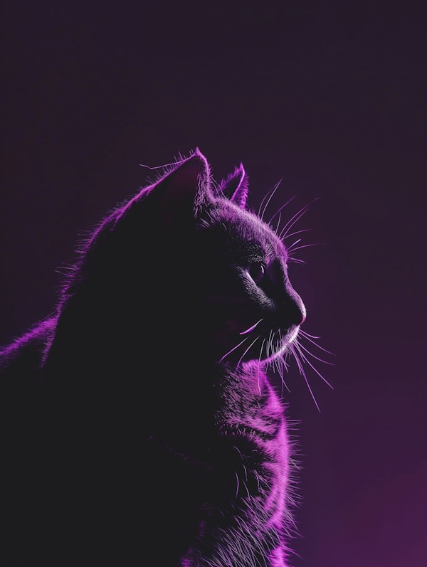 Majestic Purple Glow Cat