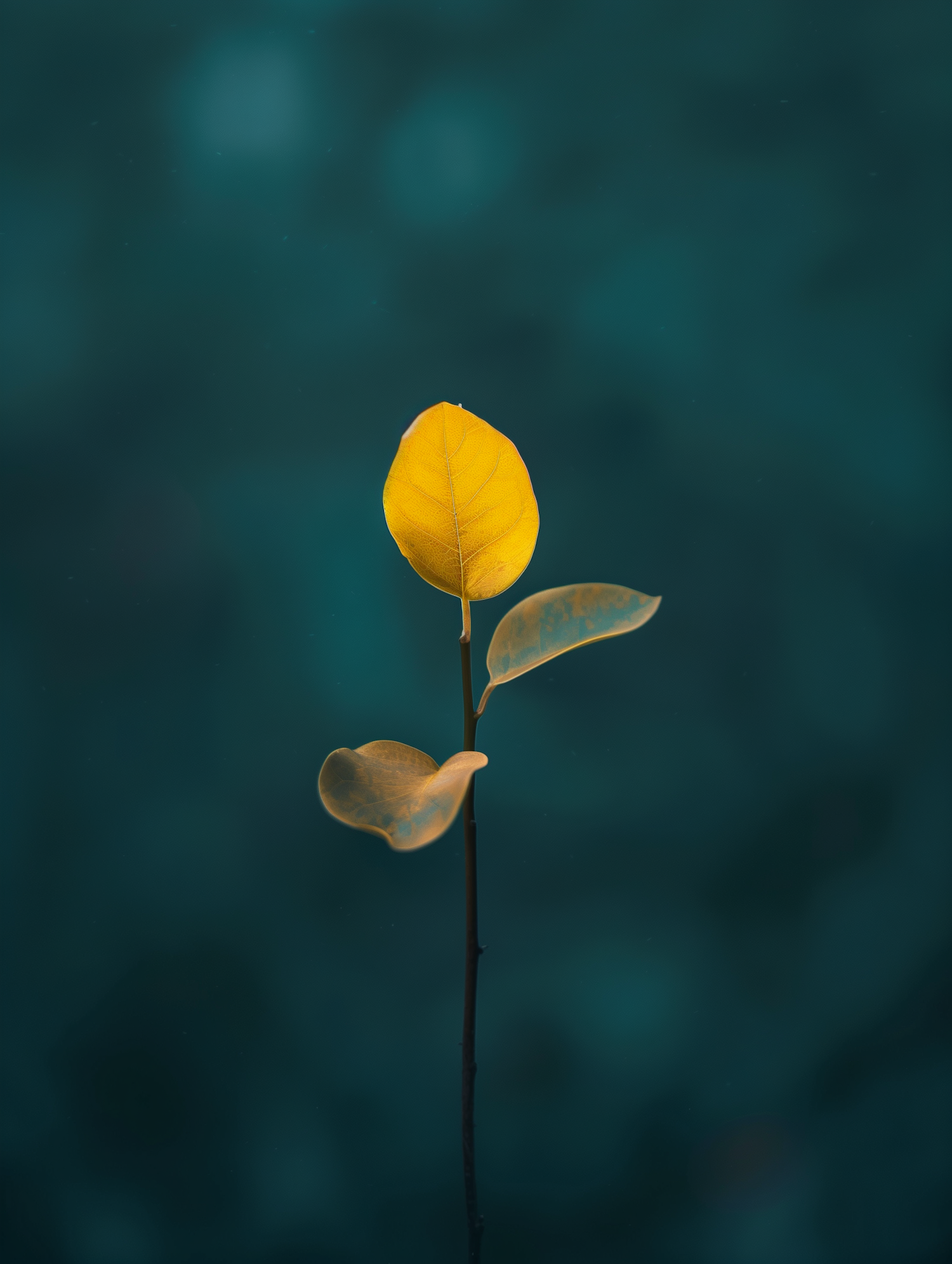 Solitary Yellow Leaf