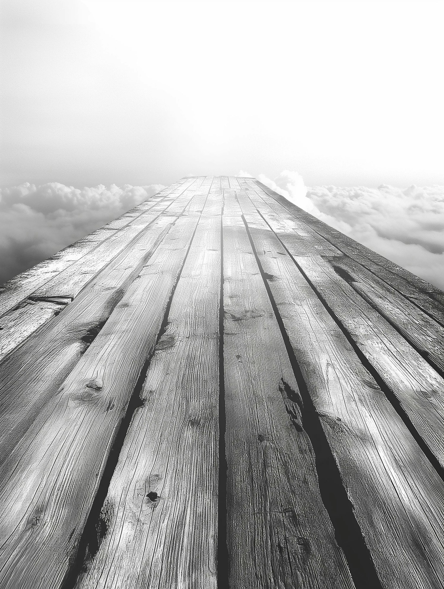 Wooden Pathway into the Clouds